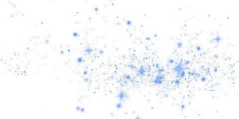Magical Stardust Sparkle PNG with Glowing Blue Particles, Shine, and Festive Light Effects on Transparent Background