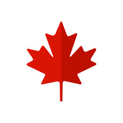 Maple leaf icon on white background.