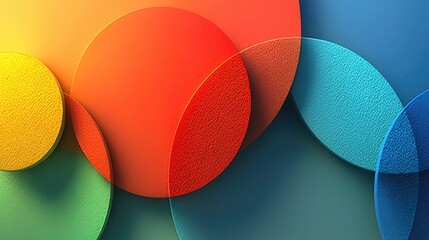 Abstract Colorful Circles Gradient Background