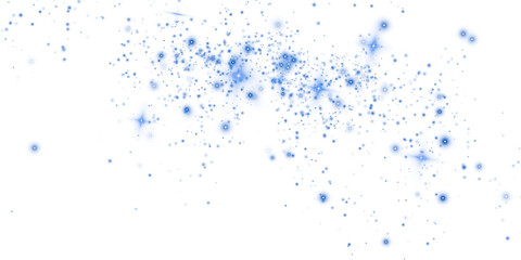 Magical Stardust Sparkle PNG with Glowing Blue Particles, Shine, and Festive Light Effects on Transparent Background