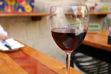 Maltese red wine in Mdina, Malta