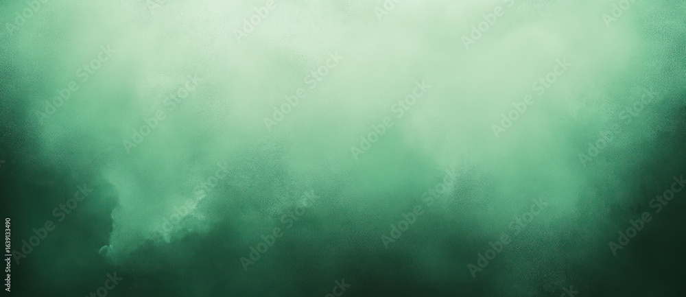 Poster abstract textured green mist or fog with gradient from light to dark shades creating a mysterious an