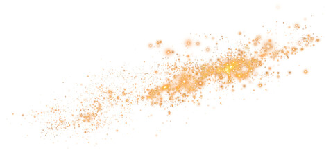 Magical Stardust Sparkle PNG with Glowing Gold Particles, Shine, and Festive Light Effects on Transparent Background