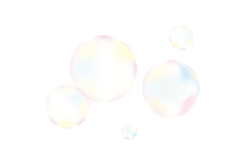 綺麗なシャボン玉のイラスト