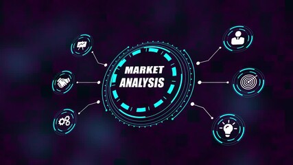 Market analysis for business growth and strategy development using data-driven insights and industry trends, business concept