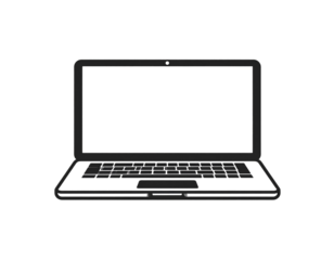 laptop isolated on white background