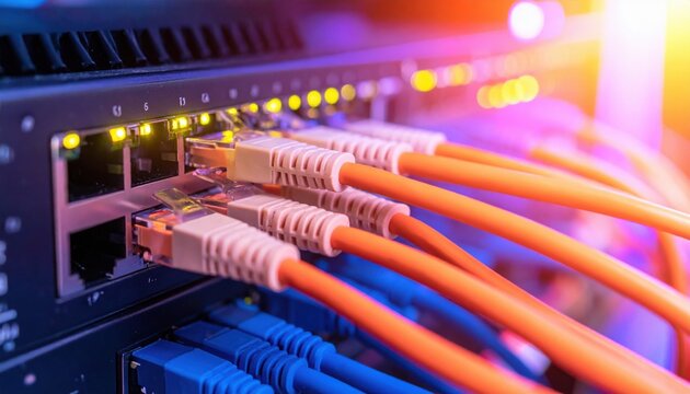High-speed internet infrastructure symbolizing the digital age, global connectivity, and technology trends