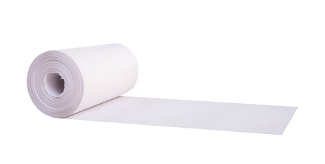 A roll toilet paper isolated on white background 