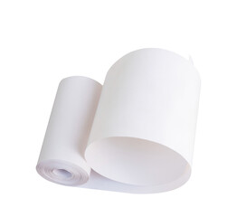 white roll of paper isolated