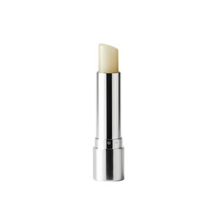 Obraz premium Luxury Lip Balm: Silvery Tube, Natural Color, Hydrating Skincare