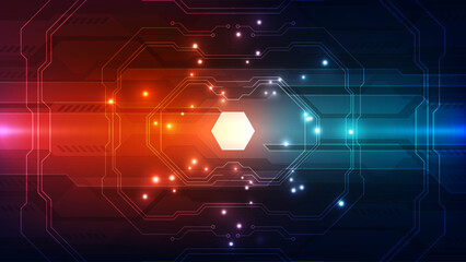 Digital Circuit Core – Futuristic Abstract Technology Background