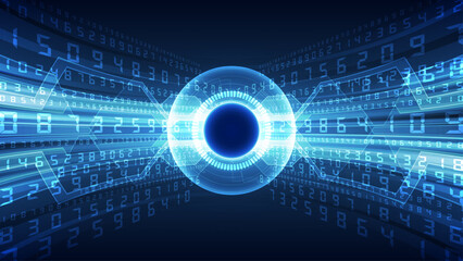 Digital Eye Interface – Big Data & AI Vision Background