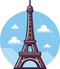 空とエッフェル塔のアイコン