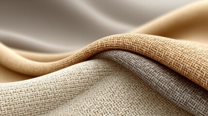 Cream and Mocha Fabric Texture Background