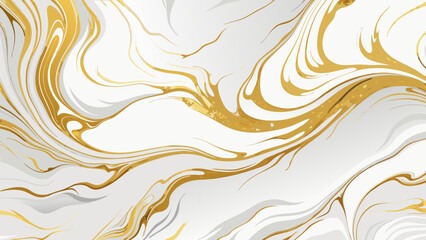 Fototapeta premium Vector art of abstract luxurious white marble texture with flowing golden veins, elegant background for design and decoration