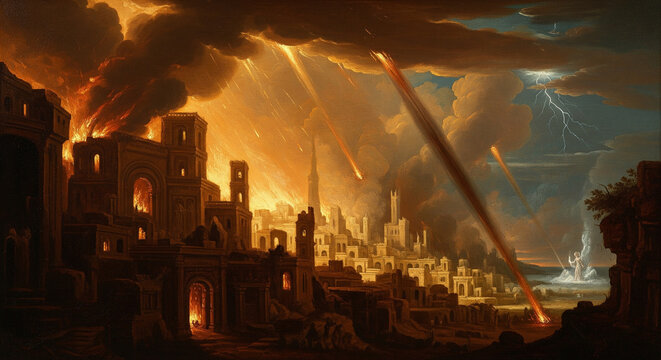 Baroque Style Genesis 19 The  Destruction of Sodom and Gomorrah