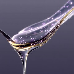 Flowing Syrup Streams with Ultraviolet Sparkle