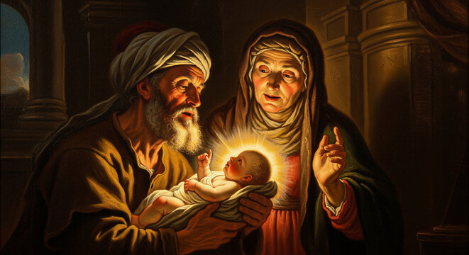 Baroque Style Luke 2  Recognition by Simeon and Anna