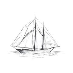 sailing ship vector illustration