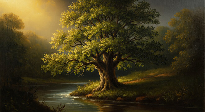 Baroque Style Psalm 1 The  Tree Planted by Water