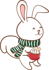 Cozy Fall Christmas Clipart Set, Autumn Christmas Clipart Set, Warm Rustic Holiday Bundle