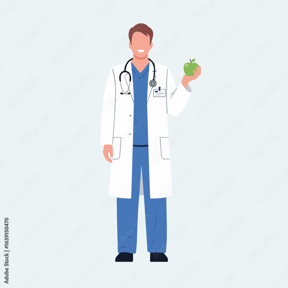 Aufkleber password protection ensures network security cloud access, depicted by medical professional with an 