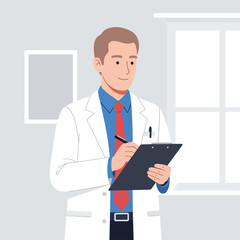 Doctor consultation with medical staff taking notes during an examination, Doctor consultation about treatment in medical office. Doctor consultation as a concept for health,