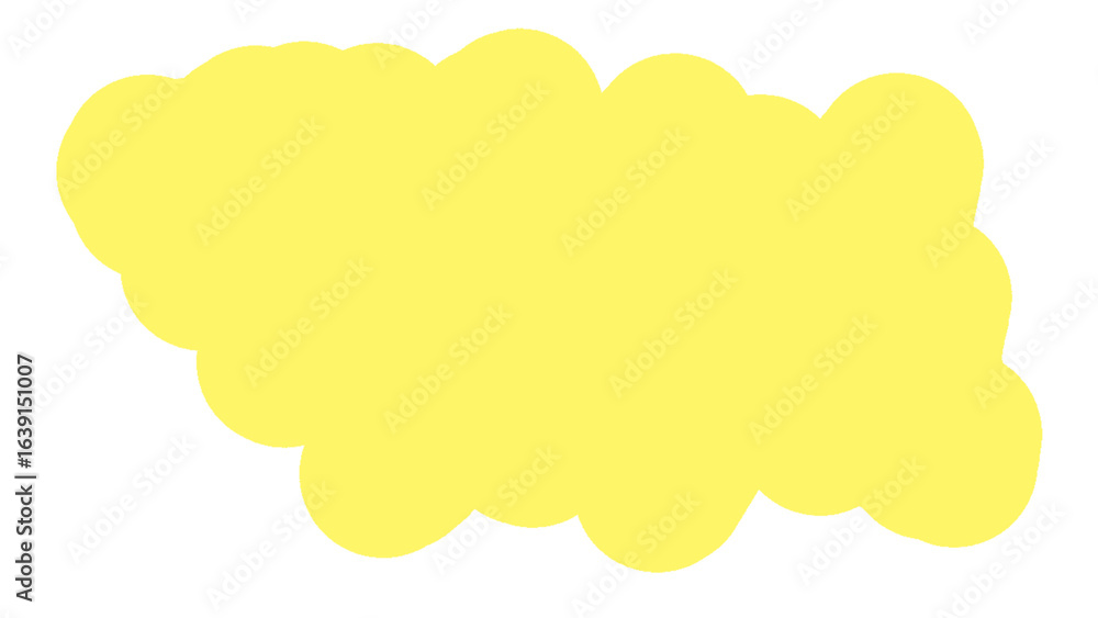 Aufkleber blank yellow background with a small cutout. a simple and empty vector design for graphic and text o