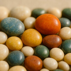 Polished marine pebble macro detail