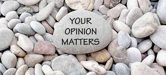 your oppinion matters on speech bubble