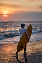 surfer at sunset