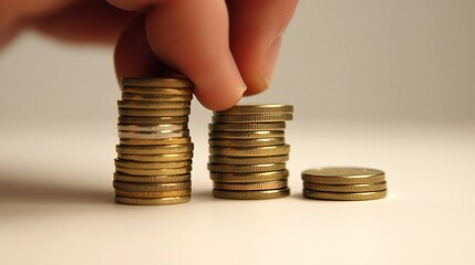Stacks of Coins Showing Financial Growth and Investment Opportunities