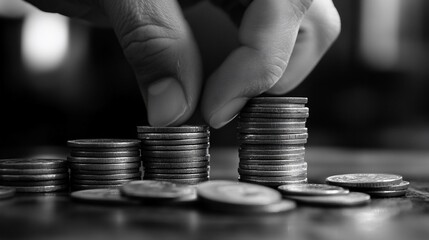 Conceptual image showcasing financial growth and investment strategy in grayscale