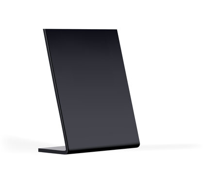 Plastic and acrylic table talker, promotional upright menu table tent sign holder, table menu card display stand picture frame for mock up and template design.