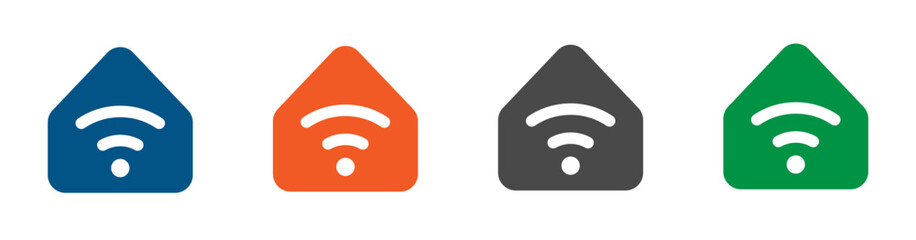 Smart home icon. Solid vector icon.