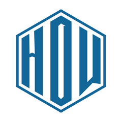 HOU letter design. HOU letter technology logo design on a white background. HOU Monogram logo design for an entrepreneur and business.