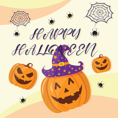 Halloween card pumpkin