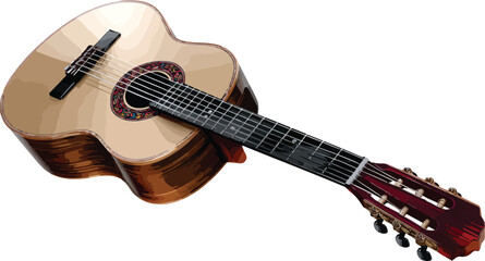 Fototapeta premium Acoustic guitar illustration