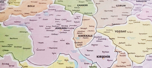 Turkey Economic Geography map - Turkey Population Density by province