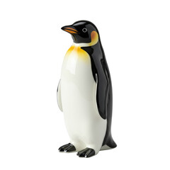 Fototapeta premium Emperor penguin porcelain figurine a classic vintage statuette for home interior decoration