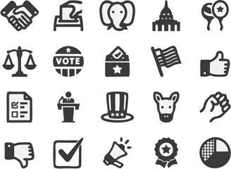 Election and Politics Silhoue...