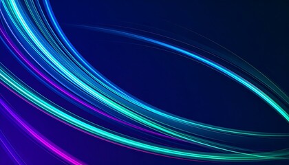 Abstract design with luminous, curving lines.