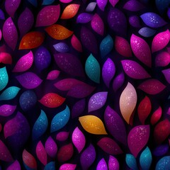 Repeating Paisley Pattern in Rich Jewel Tones