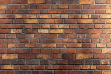 Obraz premium close-up of a brick wall with varied orange and red bricks showing texture and mortar lines