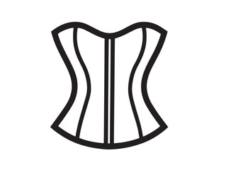 Elegant corset clothing icon in stylish minimal fashion vector