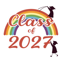 Class of 2027 graduation rainbow celebration