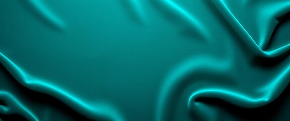 Obraz premium Deep teal velvet backdrop with subtle, elegant wave pattern, art, illustration