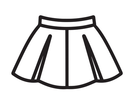 Fashion culottes trousers icon in stylish clean minimal vector design