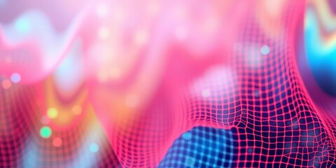 Obraz premium Abstract vibrant mesh gradient, blurred & colorful, trendy design, abstract gradient, trendy texture