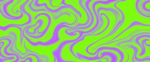 Fototapeta premium Seamless hypnotic green violet swirling illusion pattern, green, psychedelic